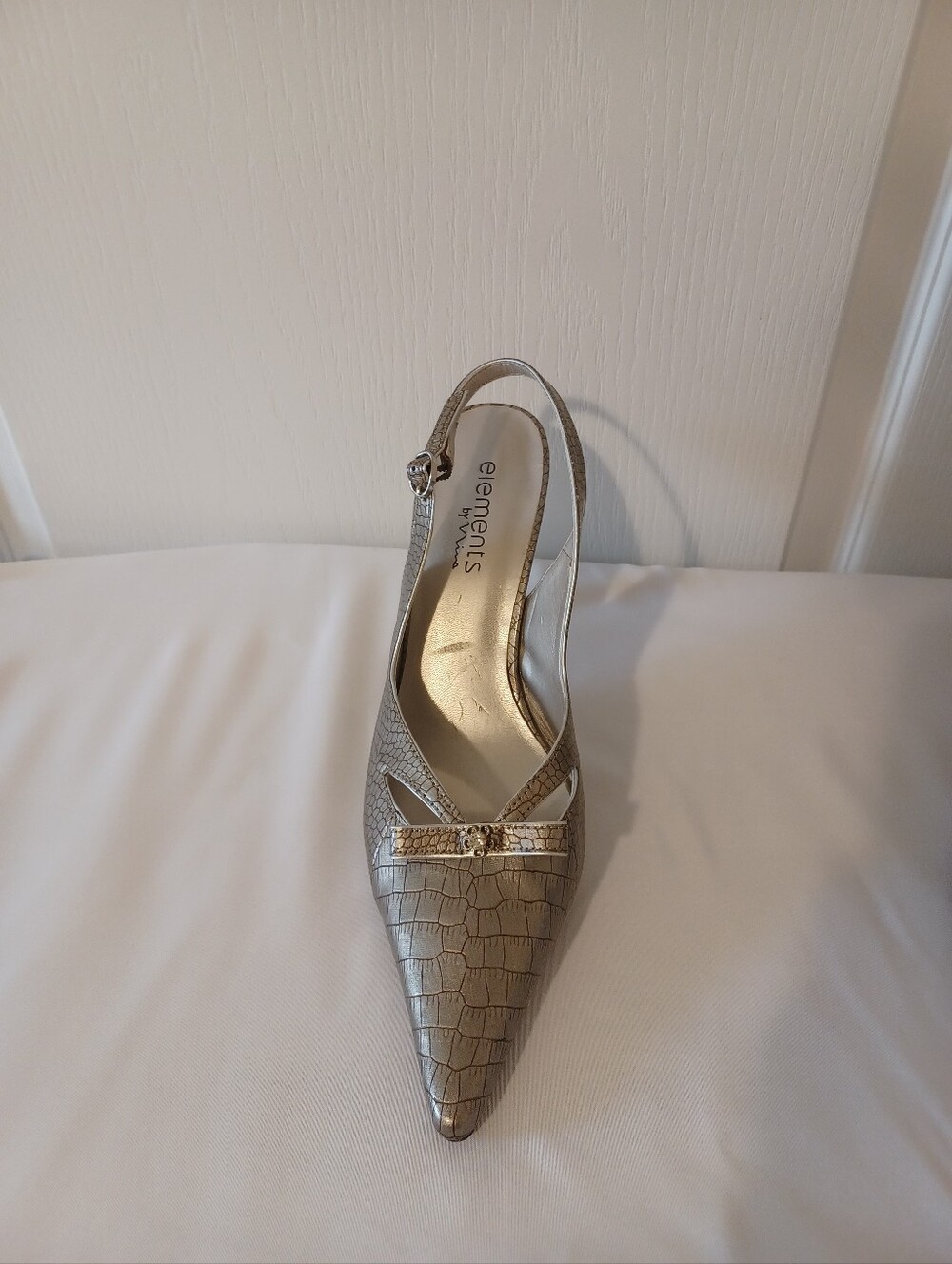 Elements by Nina Taupe Croc-Embossed Slingback Pump - Picture 10 of 16